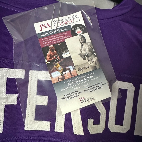 Signed Viking Jefferson jersey - Picture 3 of 3